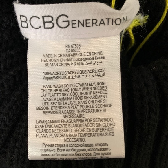 Turtleneck Knit Poncho with Open Sides - Picture 6 of 7